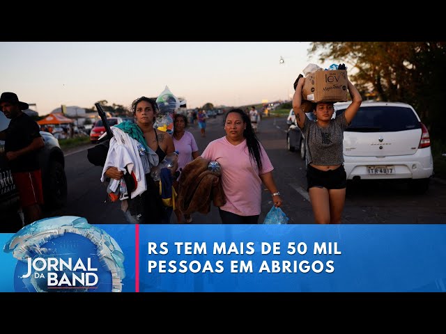 ⁣Rio Grande do Sul tem mais de 50 mil pessoas em abrigos | Jornal da Band