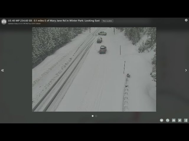 ⁣Berthoud Pass closes for snow