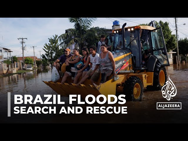 ⁣‘Desperate’ rescues under way as Brazil floods kill hundreds and displace thousands