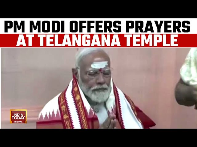 PM Modi Performs Puja At Rajeshwara Swamy Temple In Telangana | India Today News