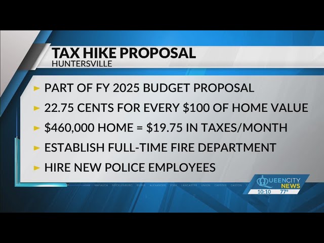⁣Huntersville proposes major tax hike