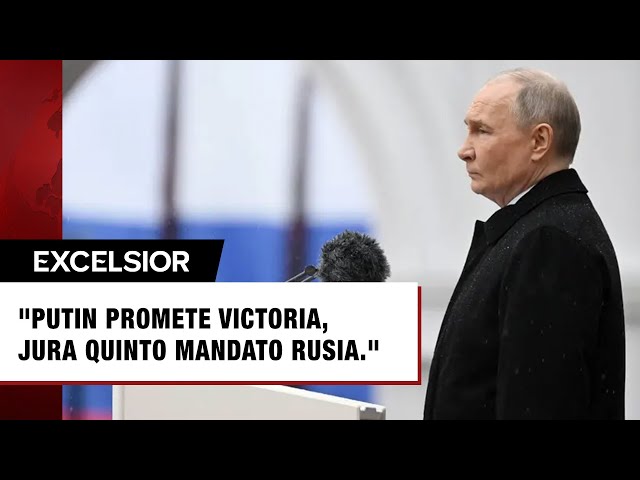 ⁣Putin promete la victoria en Ucrania; jura su quinto mandato como presidente de Rusia