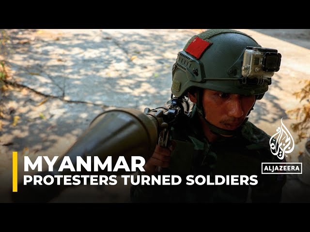 ⁣Myanmar armed conflict: Peoples Defence Forces fight for Myawaddy town