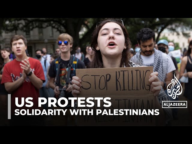 ⁣Palestinian solidarity protests continue in Austin City Hall