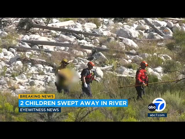 ⁣2 siblings, ages 4 and 2, dead after being swept away by river in San Bernardino County