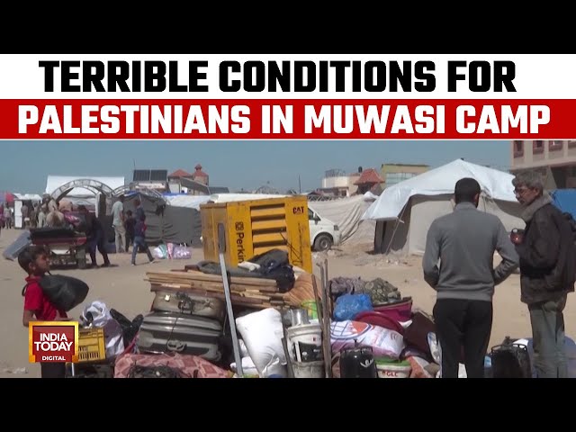 Gaza War Muwasi Displaced: Palestinian Displaced In Muwasi Camp Suffer Harsh Conditions