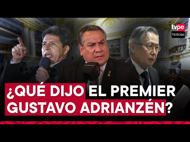 Premier Adrianzén se pronuncia sobre pedidos de Fujimori y Castillo para acceder a pensión vitalicia