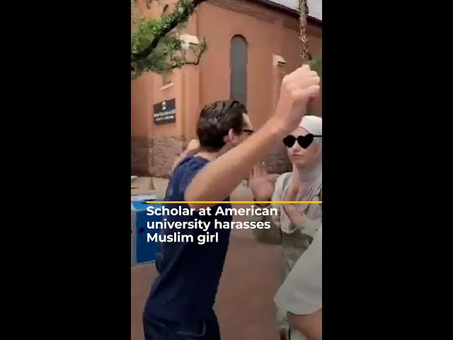 ⁣Scholar on leave from American university after harassment of Muslim woman | #AJshorts