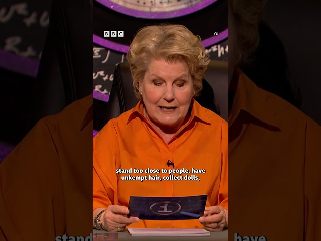 ⁣How would you describe a creepy person? #QI #iPlayer