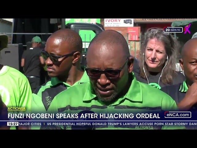 ⁣ActionSA's Funzi Ngobeni speaks after hijacking ordeal