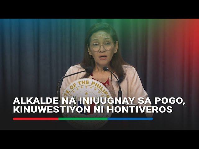 ⁣Senator Hontiveros, kinuwestiyon ang mayor na iniuugnay sa POGOs | ABS-CBN News