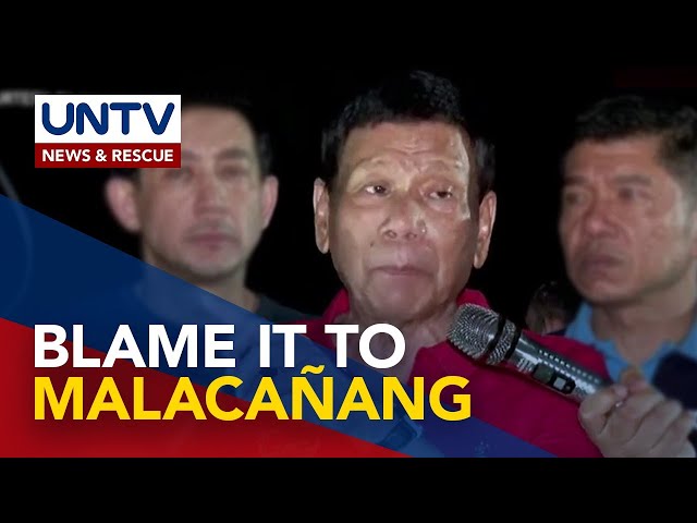 ⁣Ex-Pres. Duterte claims Malacañang behind cancellation of permit to peace rally in Dumaguete