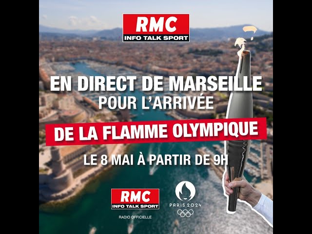 ⁣JO Paris 2024: édition spéciale sur RMC pour l'arrivée de la flamme olympique
