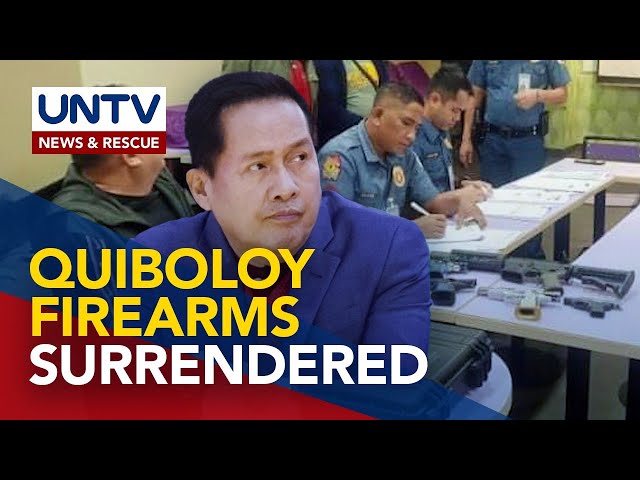 ⁣Apollo Quiboloy’s camp relinquished several firearms