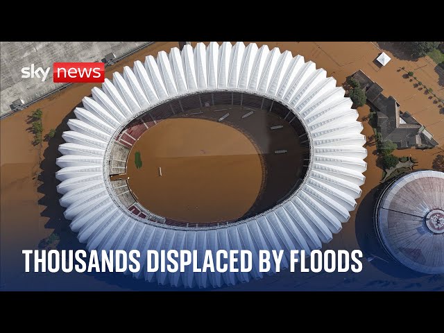 ⁣Brazil flooding: Thousands left homeless and dozens dead after flooding across Rio Grande do Sul