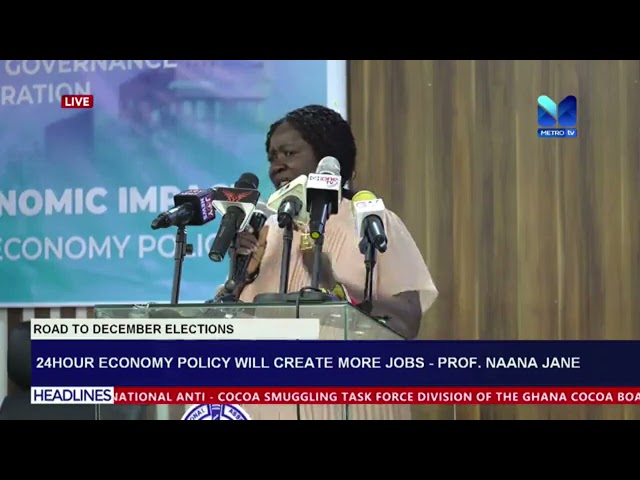 24hr economy will create more jobs ---- Prof. Naana Jane