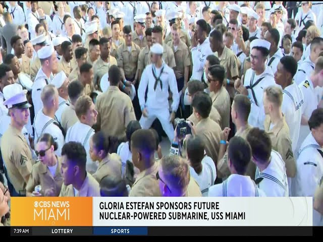 ⁣Gloria Estefan sponsors U.S. Navy's USS Miami during Fleet Week