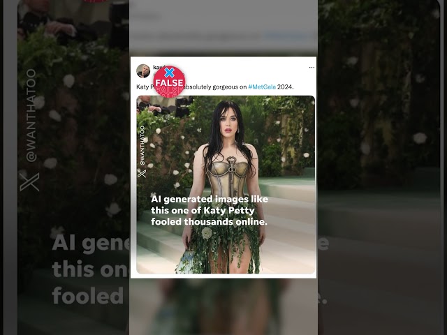 ⁣AI images of Katy Perry, Rihanna at Met Gala leave internet in shock #Shorts