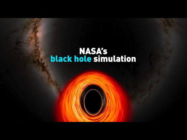 ⁣NASA's black hole simulation