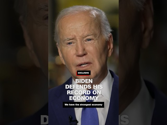 ⁣Biden defends his record on economy