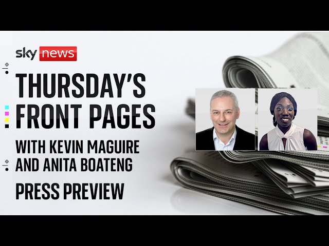 ⁣Press Preview: Thursday's papers