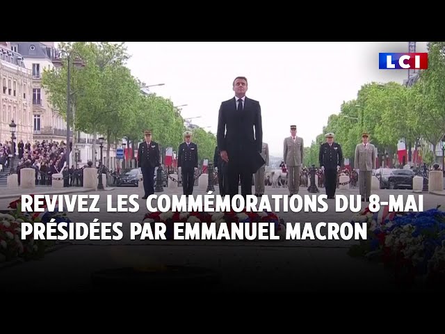 ⁣Revivez les commémorations du 8-Mai présidées par Emmanuel Macron