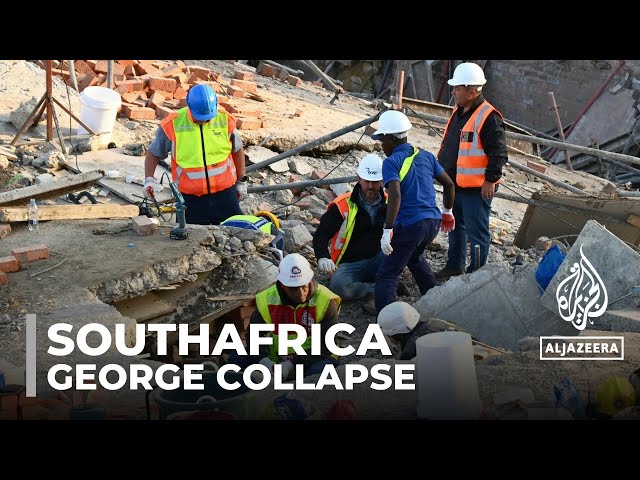 ⁣South Africa building collapse: Teams race against time to find survivors
