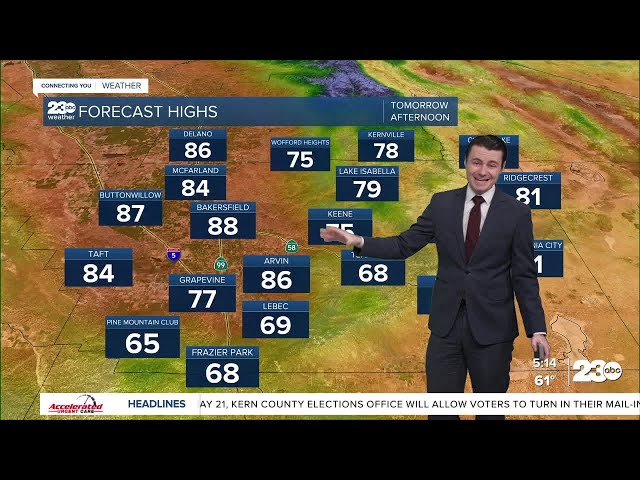 ⁣23ABC Evening weather update May 8, 2024