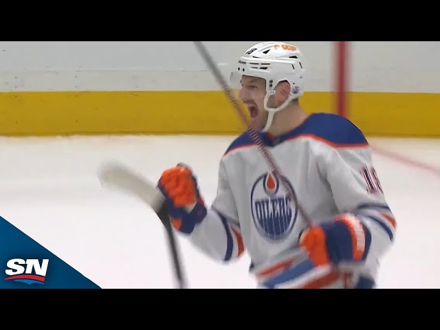 ⁣Oilers' Zach Hyman Opens Scoring In Round 2 With Power-Play Goal