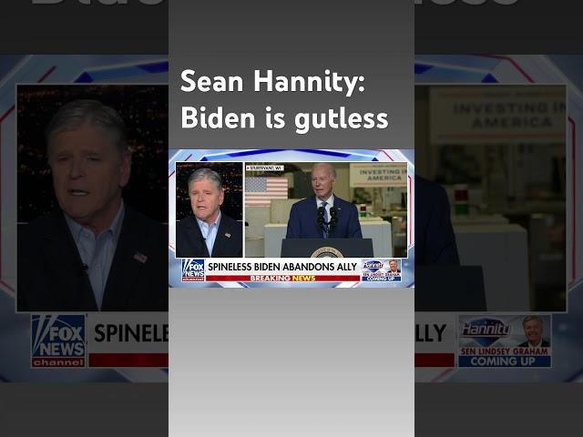 ⁣Sean Hannity: Biden is telling the world American lives don't matter #shorts