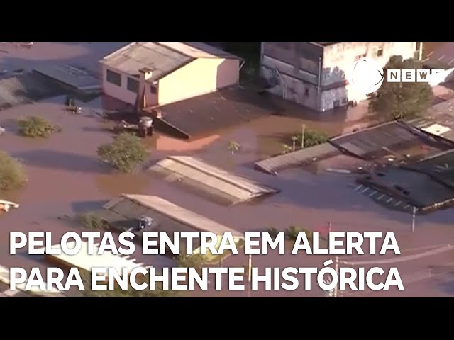 ⁣Pelotas entra em estado de alerta para enchente histórica