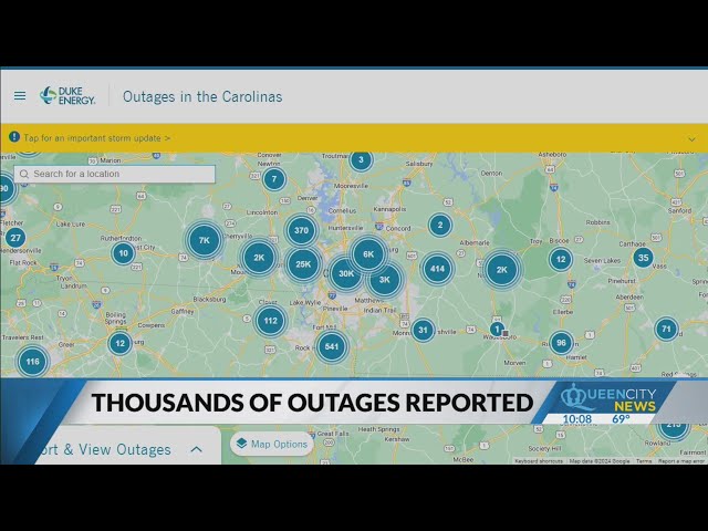 ⁣Over 139K lose power in CLT, surrounding counties
