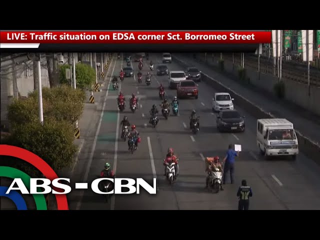 ⁣LIVE: Traffic situation on EDSA corner Sct. Borromeo Street