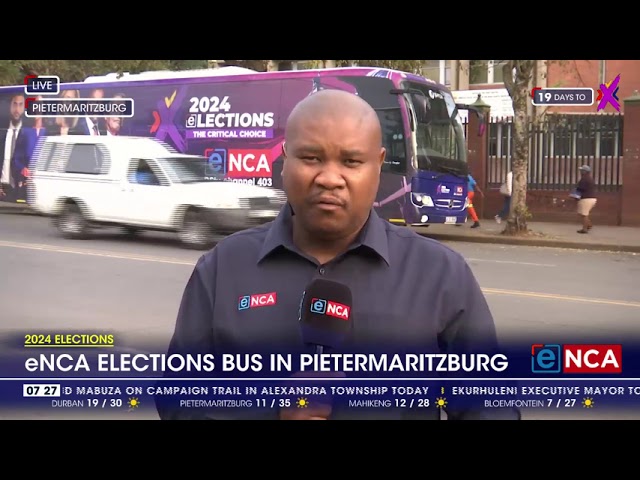 ⁣eNCA election bus in Pietermaritzburg
