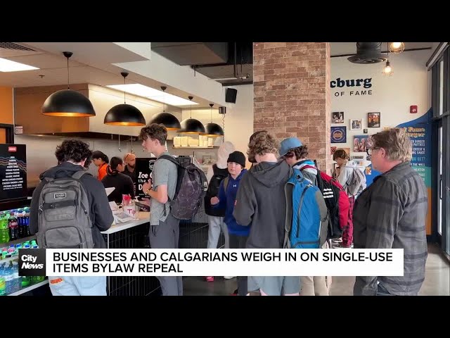 ⁣Businesses and Calgarians weigh in on single-use items bylaw repeal