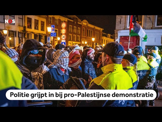 ⁣32 aanhoudingen bij studentenprotesten in Amsterdam, universiteitsgebouw in Utrecht ontruimd