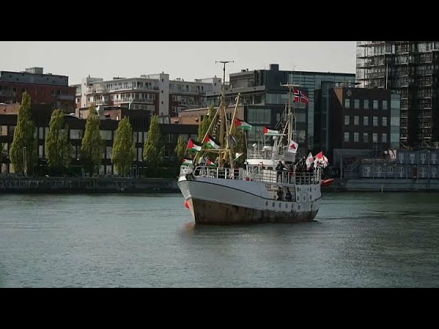 ⁣Un navire de l'ONG scandinave "Ship to Gaza" est arrivé au port suédois de Malmö