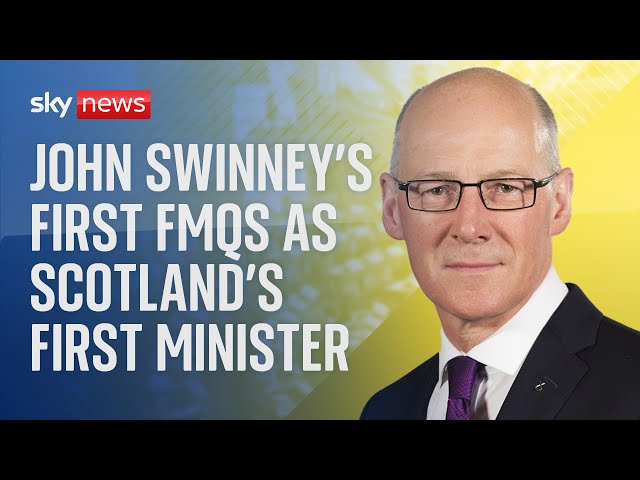 ⁣Watch live: John Swinney’s first FMQs as Scotland's First Minister