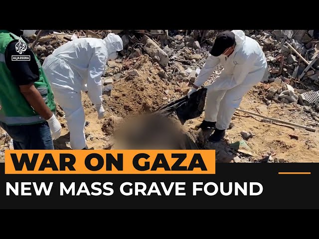 ⁣Gaza’s seventh mass grave discovered at al-Shifa Hospital