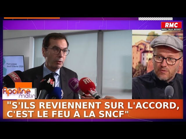 ⁣"S'ils reviennent sur l'accord à la SNCF, c'est le feu" : Sud-Rail met en g