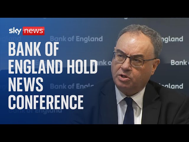 Watch live: Bank of England holds news conference as the base interest rate is held at 5.25%