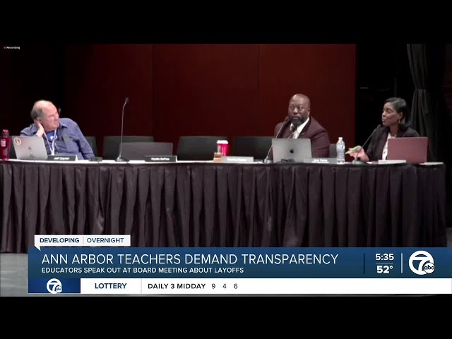 Ann Arbor teachers demand transparency