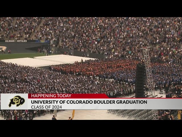 ⁣Students prepare to graduate from CU Boulder on Thursday
