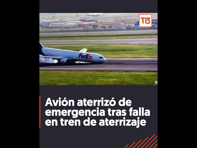 ⁣Avión aterrizó de emergencia tras falla en tren de aterrizaje
