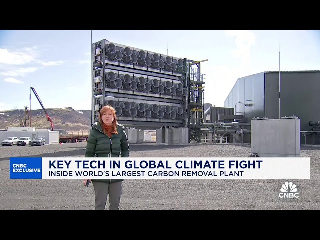 ⁣Removing CO2 from air: Inside the world's largest carbon removal plant