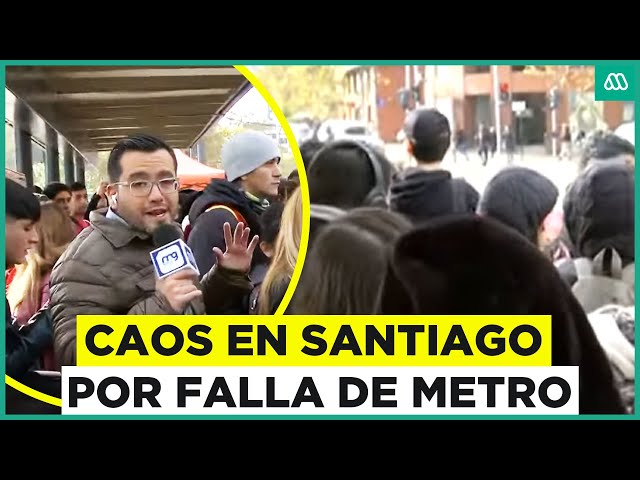 ⁣Metro de Santiago cierra estaciones por falla técnica: Colapso en paraderos de buses