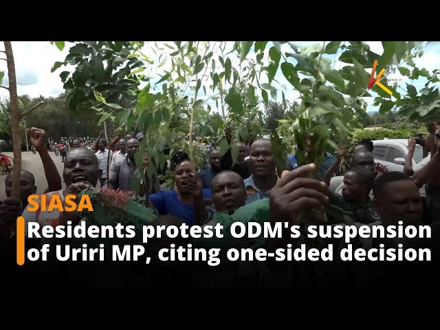 Residents protest ODM's suspension of Uriri MP, citing one-sided decision