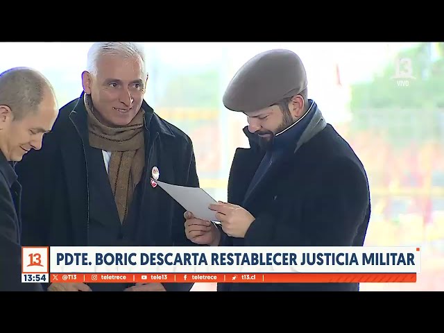 ⁣Presidente Boric descarta restablecer justicia militar