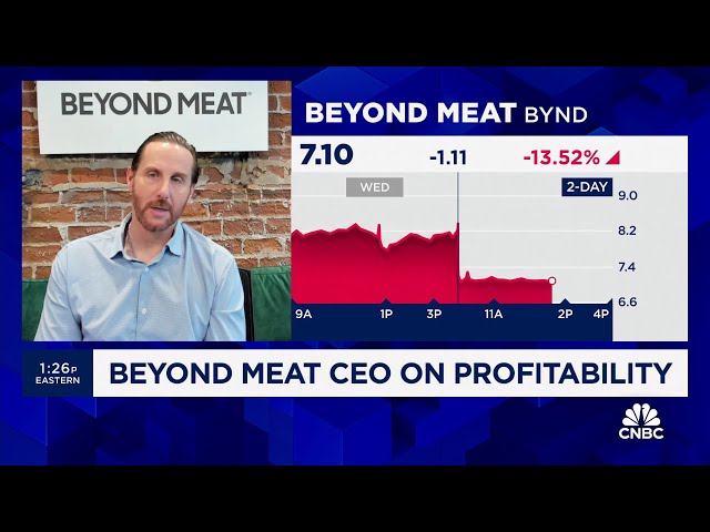 ⁣Beyond Meat is 'on better footing' despite Q1 earnings miss, says CEO Ethan Brown