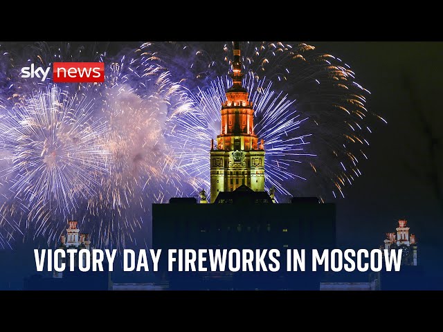 ⁣Russia marks 2024 Victory Day celebrations with fireworks display in Moscow